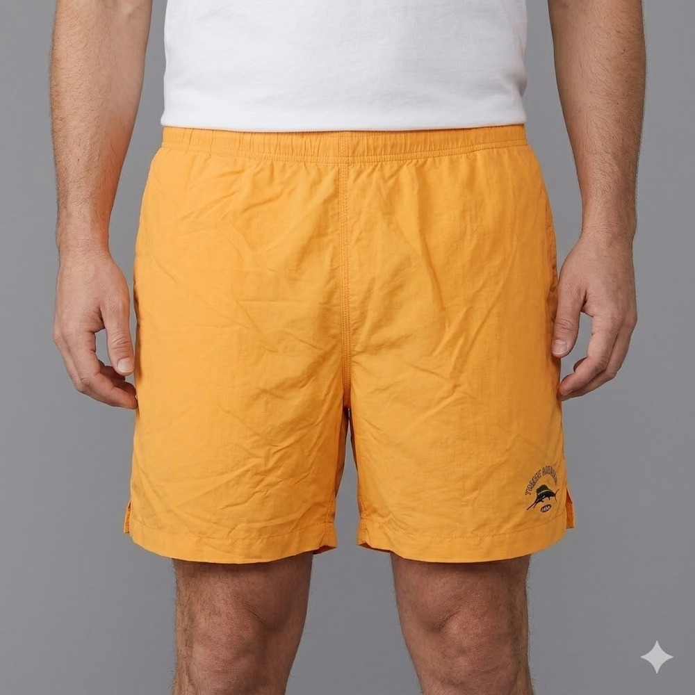Tommy Bahama Swim Trunks Marlin Logo Mesh Lined Board Shorts XL Orange